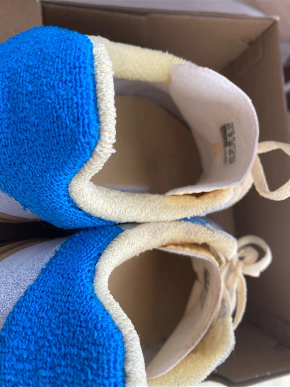 adidas Kids Gazelle Sneakers in Blue and Cream Suede